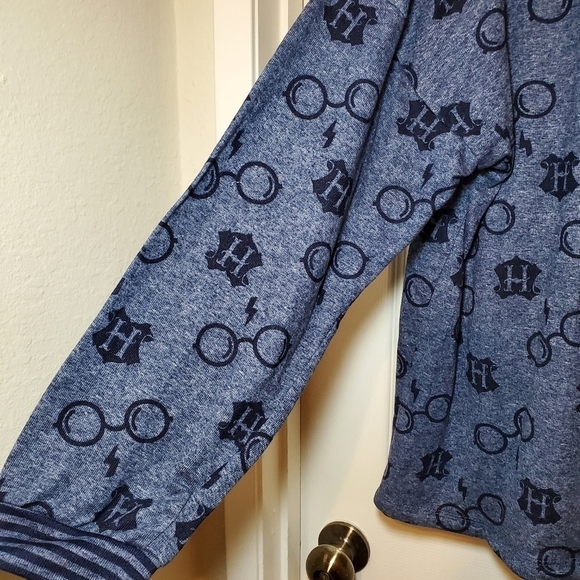 Harry Potter Wizarding World Long Sleeve Blue Sweater XXL - Picture 2 of 11